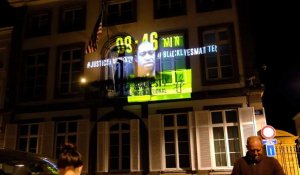 Amnesty International a projeté le portrait de Georges Floyd sur l'ambassade des États-Unis à Bruxelles