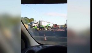 Autoroute A1 : le camion traverse le terre-plein central dans l'Oise