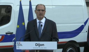 Castex aux policiers à Dijon: "Vous êtes au coeur du pacte républicain"