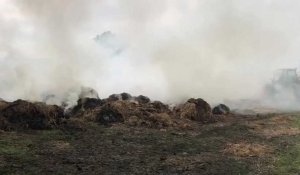Saint-Gobert : important feu de paille ce 7 mai
