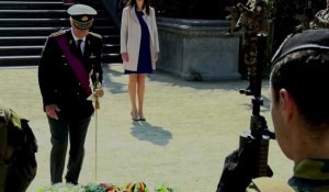 Le roi Philippe et la reine Mathilde commémorent la Libération à la Colonne du Congrès à Bruxelles