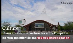 Culture: 10 ans après son ouverture, le centre Pompidou-Metz maintient le cap de 300 000 entrées par an 