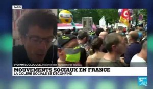 "Retour à la rue" en France, où la colère sociale aussi se déconfine