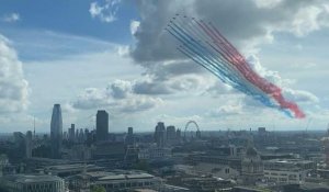 Défilé aérien au-dessus de Londres pour la visite d'Emmanuel Macron