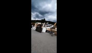 Des déchets ont été abandonnés dans la zone commerciale du Grand Épagny, près d'Annecy