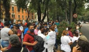 Fort séisme dans le sud du Mexique, les habitants de Mexico dans la rue