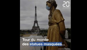 Coronavirus : Tour du monde des statues masquées