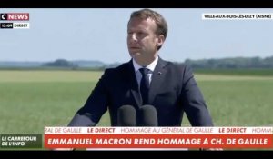 Emmanuel Macron rend hommage au général de Gaulle, 80 ans après la bataille de France (vidéo)