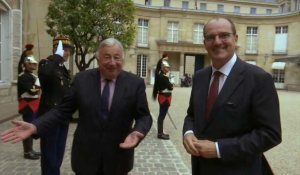 Le Premier Ministre Jean Castex rencontre Gérard Larcher au Sénat