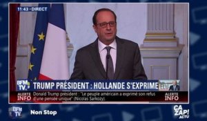 Le discours de félicitations de François Hollande à Donald Trump