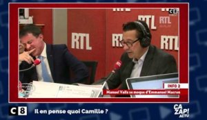 Le fou rire de Manuel Valls lorsque Laurent Gerra imite Emmanuel Macron