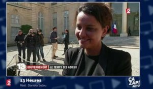 Najat Vallaud-Belkacem très émue après le dernier Conseil des ministres