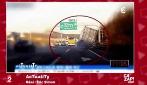 Un conducteur perd le contrôle de son camion sur l'autoroute !
