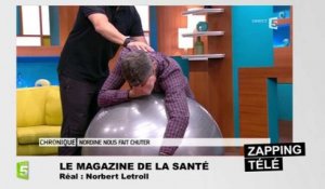Michel Cymès fait des galipettes en direct : "Ne me touchez pas les fesses !"