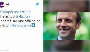 Européennes. Le portrait d'Emmanuel Macron présent sur 60 000 affiches de la liste Renaissance