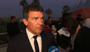 Réaction d'Antonio Banderas, prix du meilleur acteur Cannes 2019