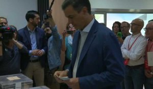 Pedro Sanchez vote à Madrid