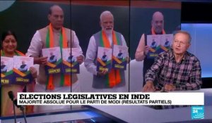 Législatives en Inde : les résultats partiels donnent la majorité absolue à Modi