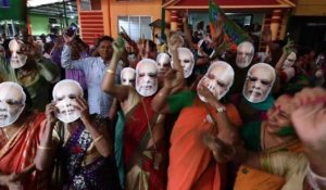 Inde: les fans de Modi fêtent les résultats dans l'Assam