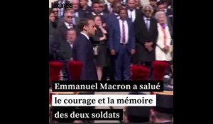 Hommage national : Emmanuel Macron salue les soldats "morts en héros"