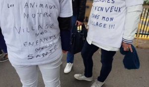 Mobilisation des opposants au poulailler d'Offekerque à Calais