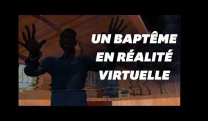 Un pasteur baptise un joueur en réalité virtuelle