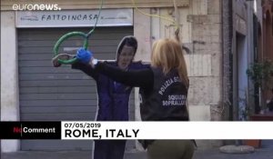 Une oeuvre de Street art prend pour modèle le premier ministre Italien