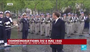 Commémorations du 8 mai 1945 : Emmanuel Macron passe en revue les troupes