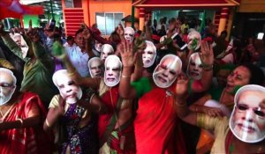 Inde: Les supporters de Modi fêtent sa victoire