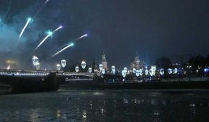 Moscou: feu d'artifice sur la Place Rouge pour le Nouvel an