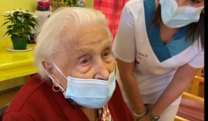 Josepha, 102 ans, a officiellement reçu son vaccin contre le coronavirus à Mons