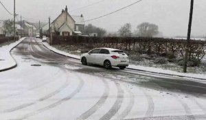 Prudence, la neige tombe aussi dans le sud du Boulonnais, à Condette et Hesdigneul