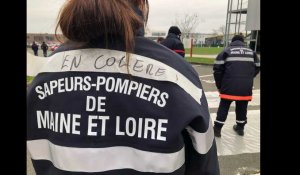 VIDÉO. Manifestation des sapeurs-pompiers volontaires du Maine-et-Loire