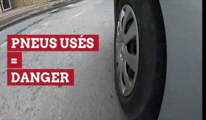 Sécurité routière : pneus usés = danger 