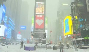 Neige à Times Square, tempête de neige attendue à New York