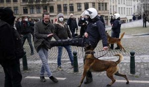 Des Européens manifestent contre les mesures sanitaires et sont arrêtés
