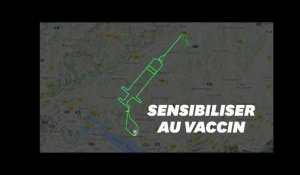 Ce pilote allemand a dessiné une seringue dans le ciel pour sensibiliser au vaccin anti Covid-19