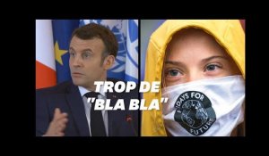 Greta Thunberg propose son résumé du One Planet Summit, Macron lui répond