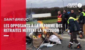 VIDÉO. Contre la réforme des retraites, des actions ce mardi matin à Saint-Brieuc