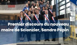 Premier discours du nouveau maire de Scionzier, Sandro Pépin