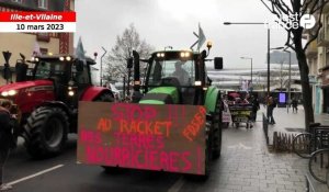 VIDÉO. Élus, syndicats agricoles : plus de 200 personnes manifestent contre la LGV à Rennes