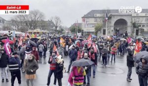 VIDÉO. Manifestations du 11 mars : à Saint-Lô, les opposants ne désarment pas 