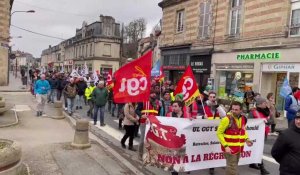 Manifestation contre la réforme des retraites à Sainte-Ménehould