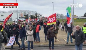 VIDÉO. Plusieurs centaines de manifestants défilent dans la zone commerciale de Coutances