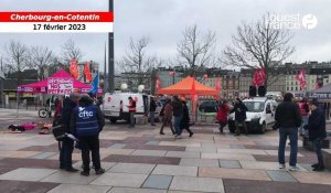 VIDEO. Manifestations du 11 mars : le grand pique-nique démarre à Cherbourg-en-Cotentin