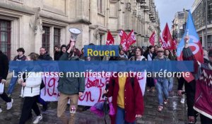 La jeunesse manifeste à Rouen contre la réforme des retraites