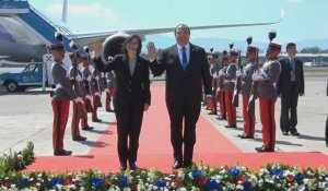 La présidente de Taïwan, Tsai Ing-wen, arrive au Guatemala