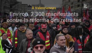 A Valenciennes, 2 300 manifestants pour la 10e journée de mobilisatiocontre la réforme des retraites