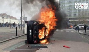 VIDÉO. Retraites : résumé d'une 10e journée de manifestation sous haute-tension à Nantes