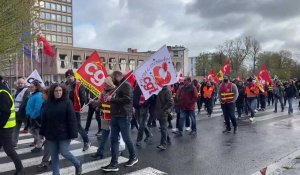 Contre la réforme des retraites, les manifestants s’élancent dans les rues de Maubeuge